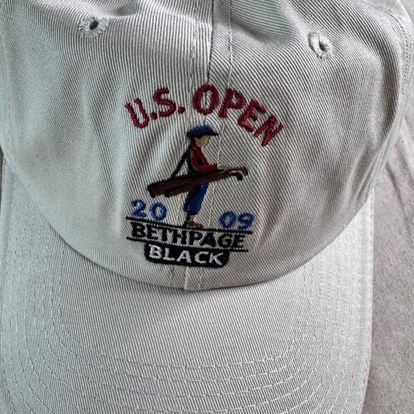 USGA 2009 U.S. OPEN Bethpage Black Baseball Hat Cap Adjustable One Size Fits NEW - Picture 1 of 6